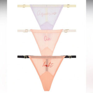 Revolve Free People We Are Hah Zodiac Thongs‎ Panties Pre Packs Virgo Set of 3